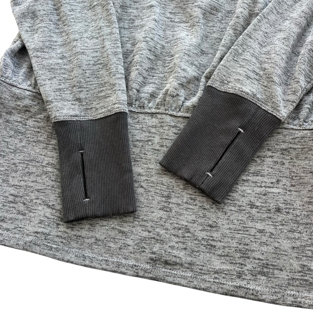 Athleta Womens S Charcoal Heather Batwing and Robin Cowl Neck Sweatshirt #918996 - Picture 12 of 14